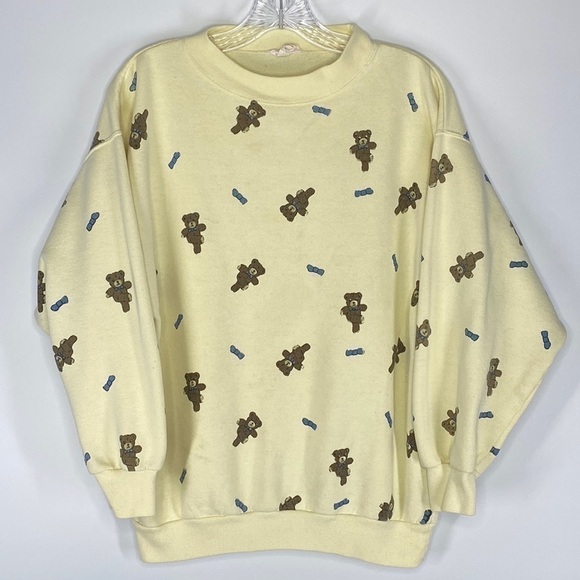 Vintage Chorus Life Dancing Bear Crewneck Sweatshirt Korea Made Medium - Picture 1 of 5